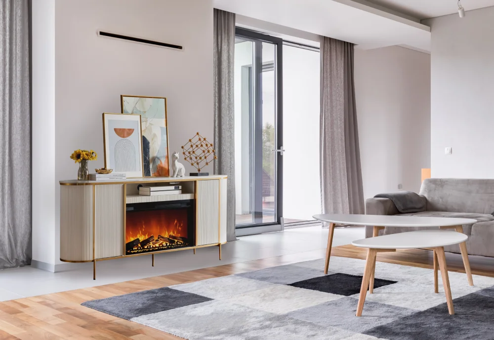 electric fireplace with heater